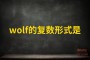 wolf 狼 的复数形式是什么